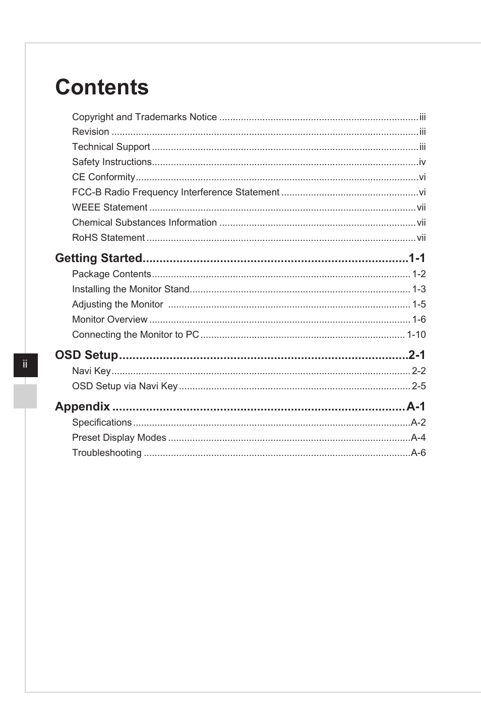 MSI Optix G27C4 E2 27" Curved 170 Hz Gaming Monitor User Manual | Page 2 / 34