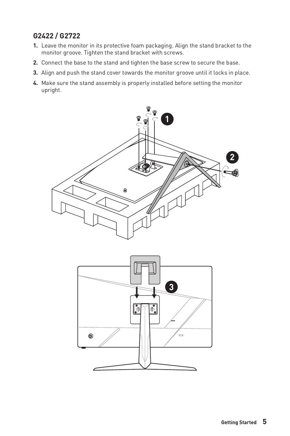 MSI Optix G2712 27" 170 Hz Gaming Monitor User Manual | Page 5 / 33