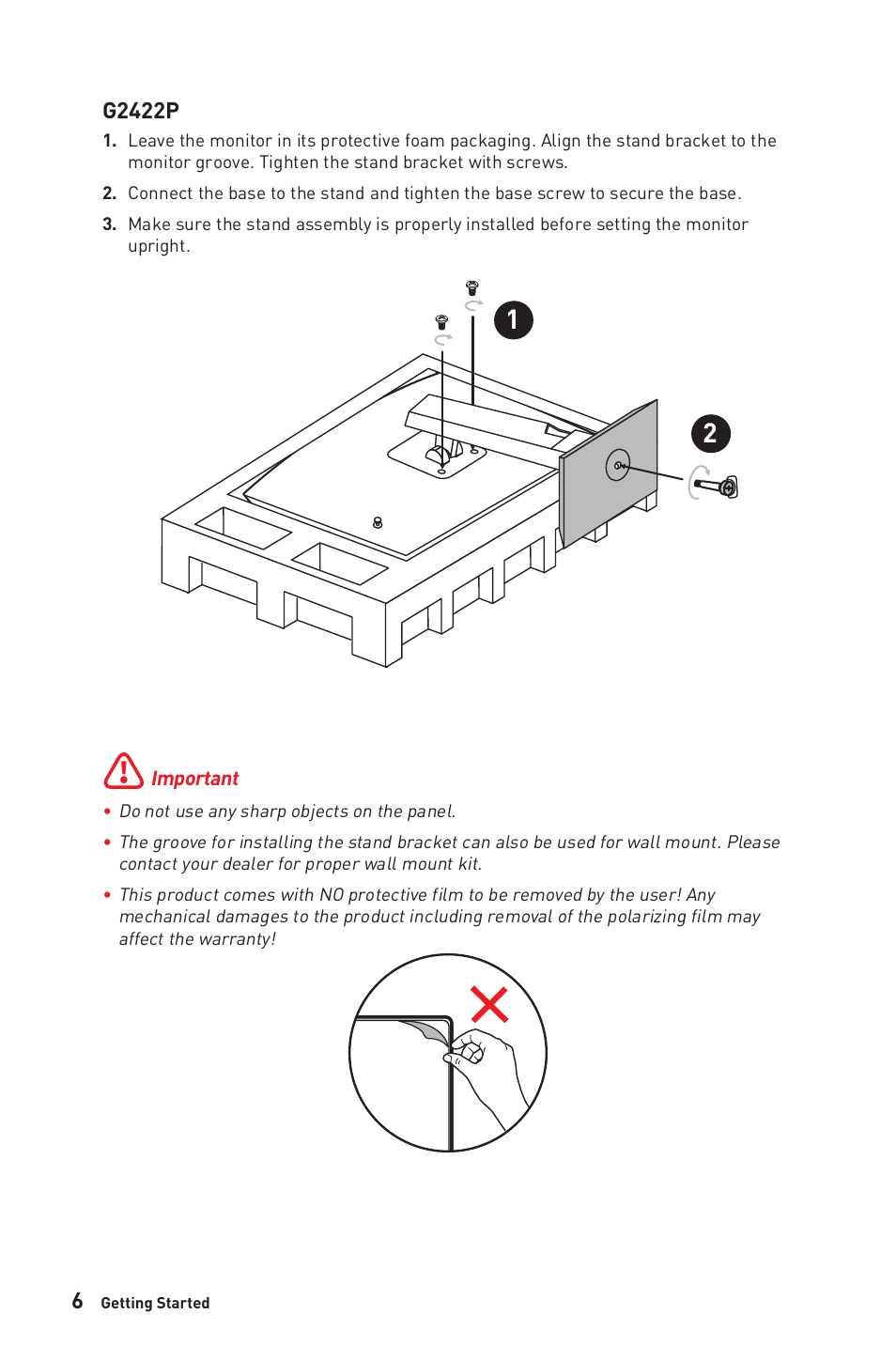 MSI Optix G2712 27" 170 Hz Gaming Monitor User Manual | Page 6 / 33