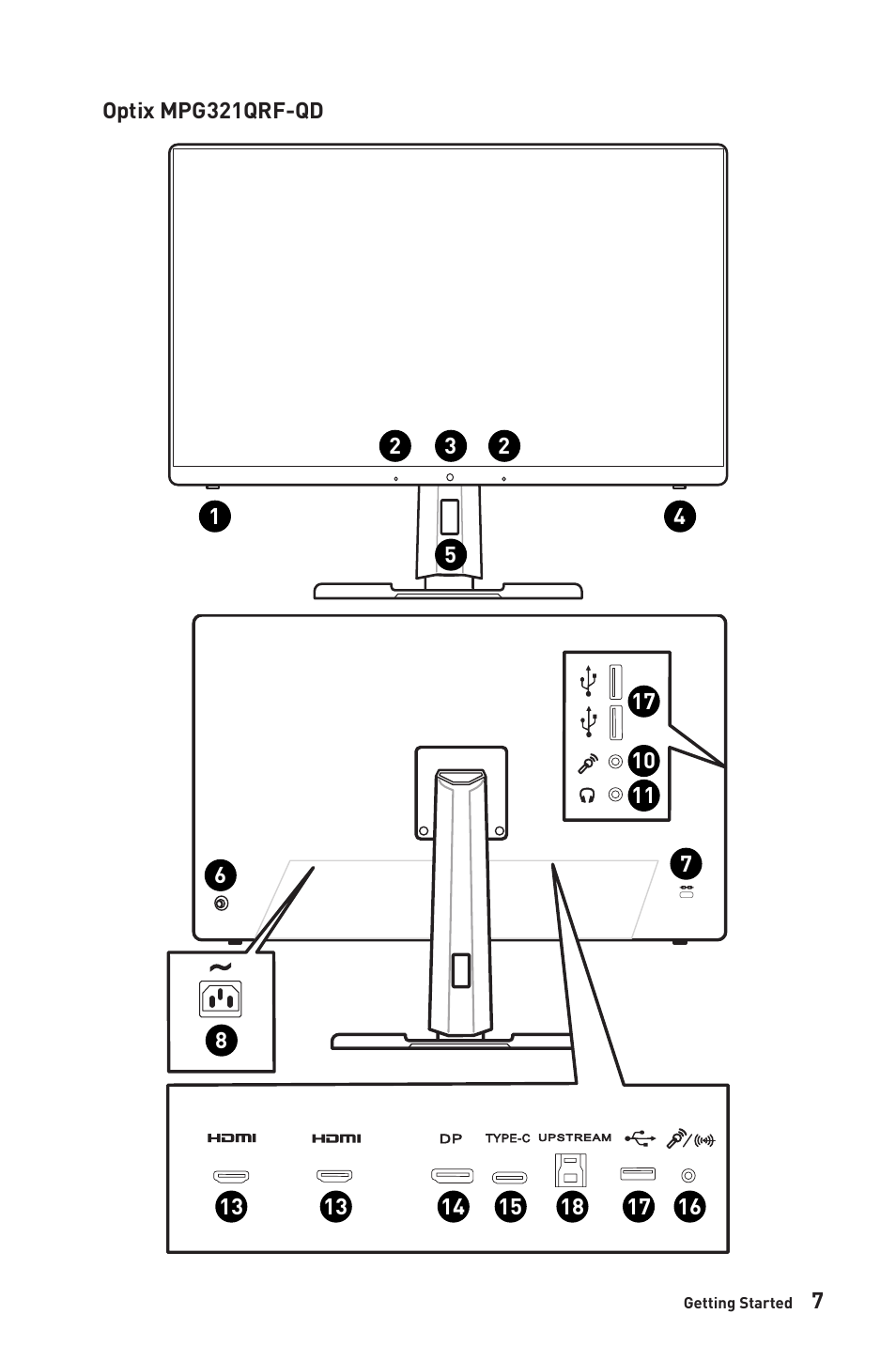 MSI Optix MPG321QRF-QD 32" 16:9 175 Hz IPS Gaming Monitor User Manual | Page 7 / 33