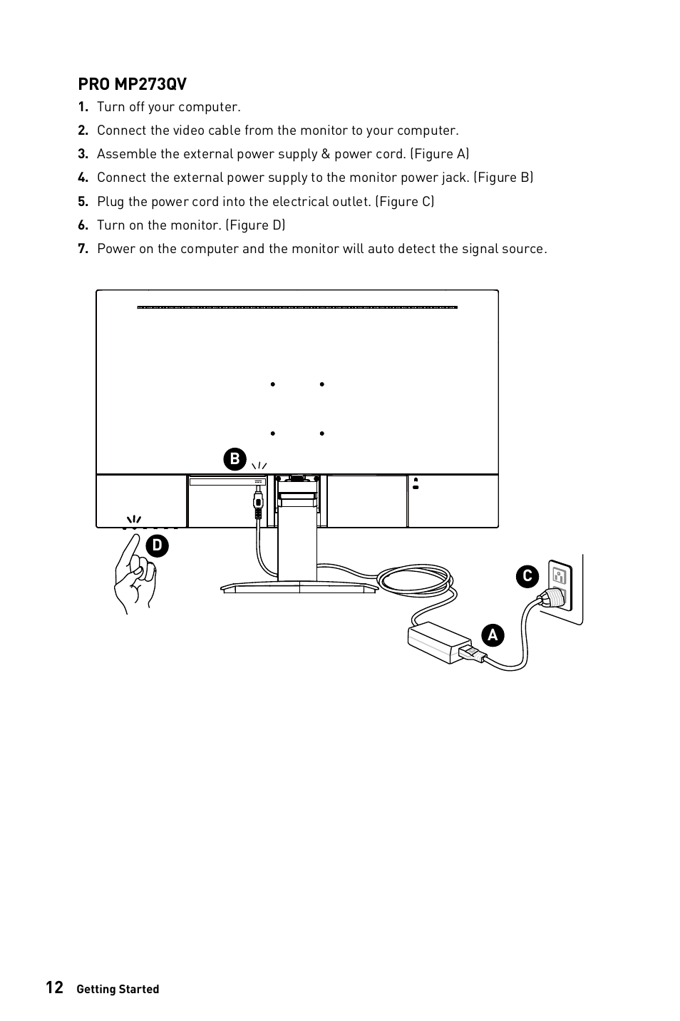 Pro mp273qv | MSI PRO MP273QV 27" 1440p Business Productivity Monitor User Manual | Page 12 / 31