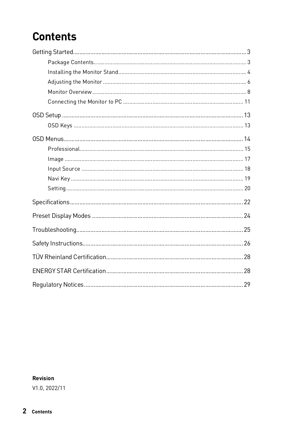 MSI PRO MP273QV 27" 1440p Business Productivity Monitor User Manual | Page 2 / 31