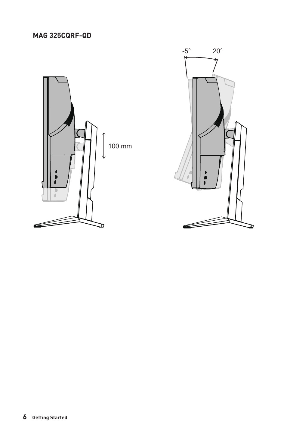 MSI MAG325CQRF-QD 31.5" 1440p 170 Hz Curved Gaming Monitor User Manual | Page 6 / 29