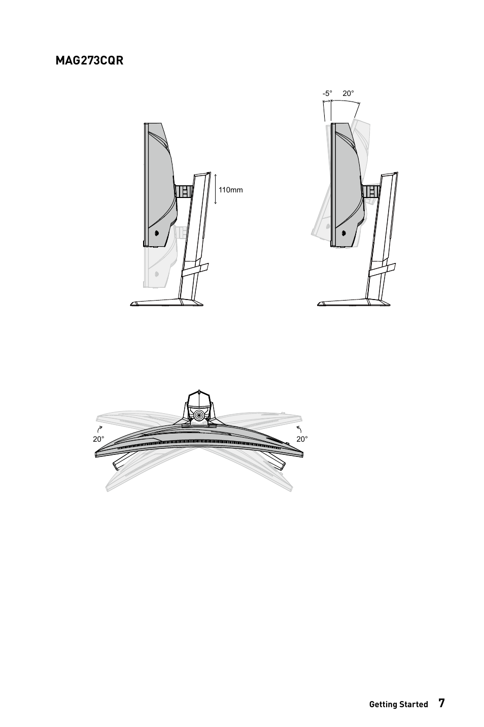 Mag273cqr | MSI G273CQ 27" 1440p 170 Hz Curved Gaming Monitor User Manual | Page 7 / 34