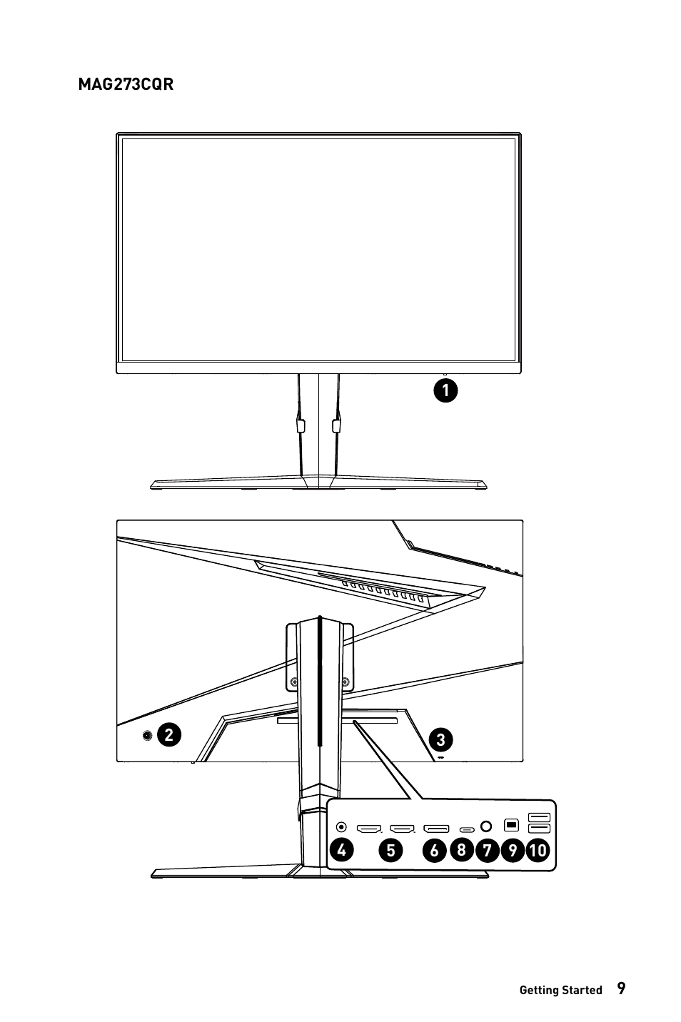 MSI G273CQ 27" 1440p 170 Hz Curved Gaming Monitor User Manual | Page 9 / 34