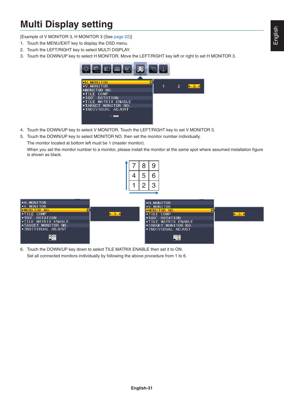 Multi display setting | NEC EA271Q-BK 27" 16:9 IPS Monitor User Manual | Page 33 / 39