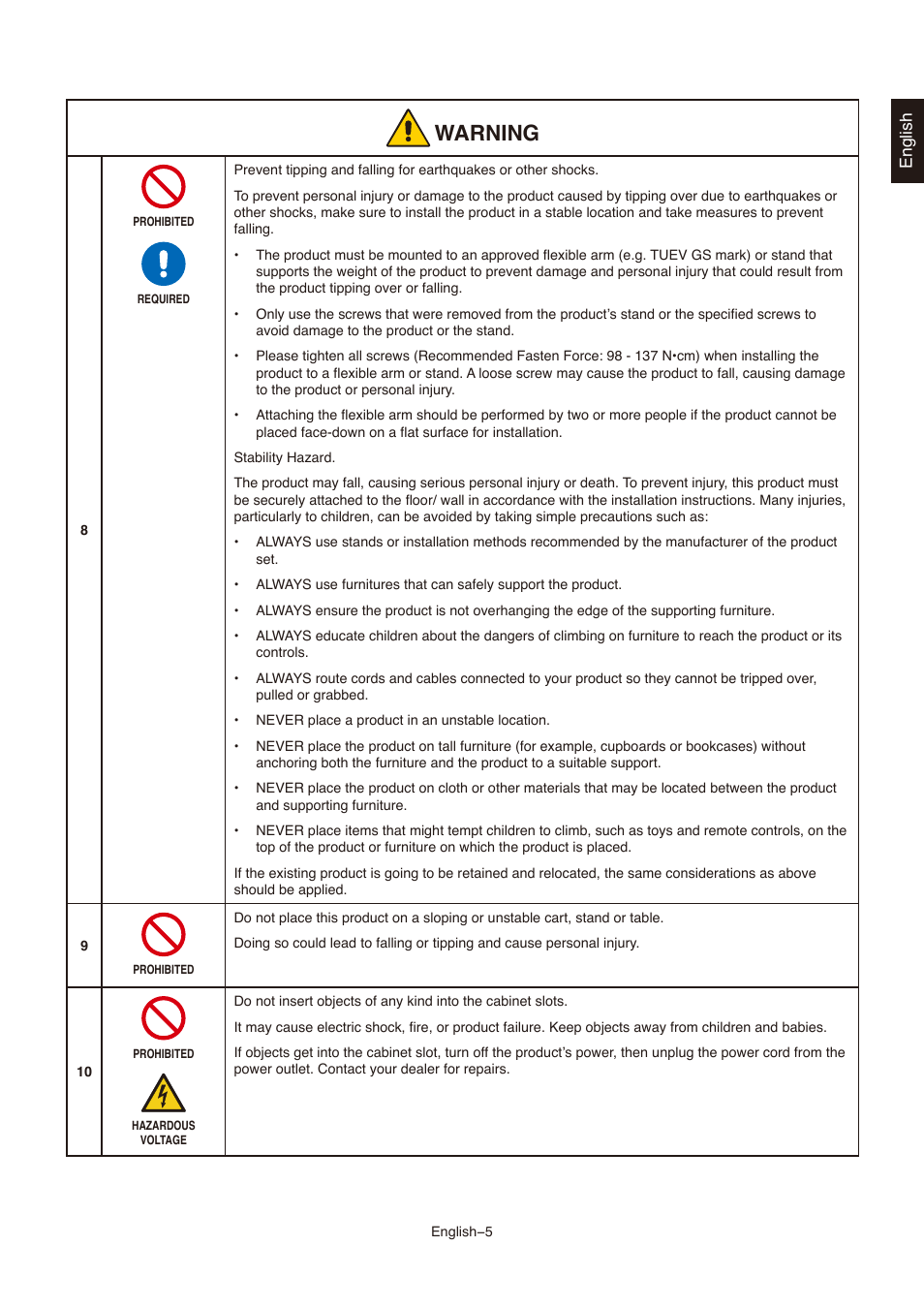 Aroion | NEC MultiSync E273F-BK 27" 16:9 Full HD IPS Monitor User Manual | Page 7 / 36