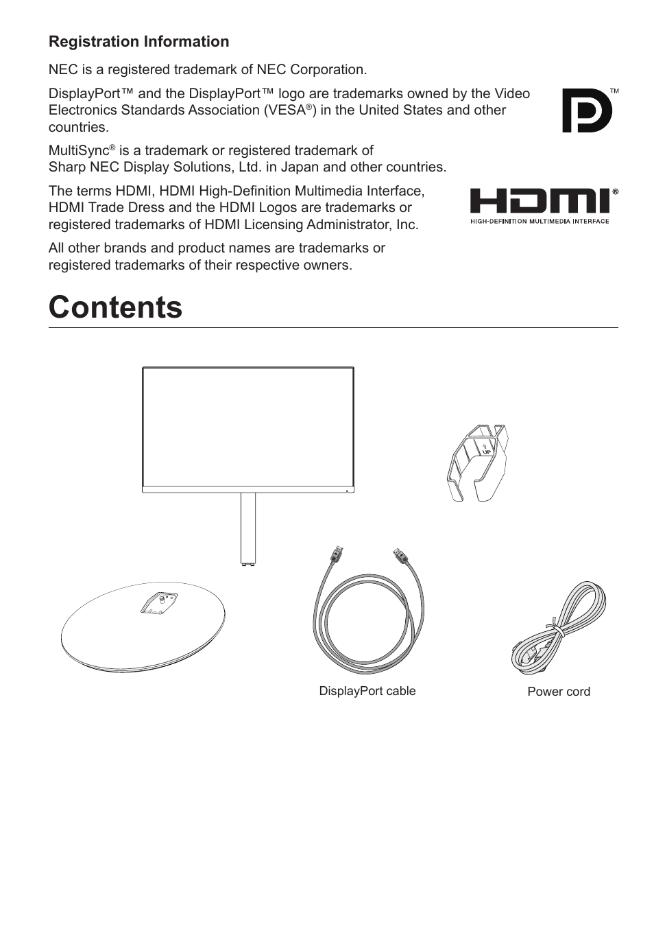 NEC MultiSync E274FL 27" Monitor User Manual | Page 3 / 176