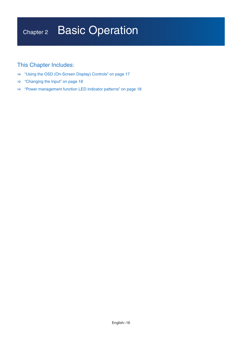 Basic operation, Section of this user | NEC MultiSync E172M-BK 17" 5:4 TN Monitor User Manual | Page 18 / 28