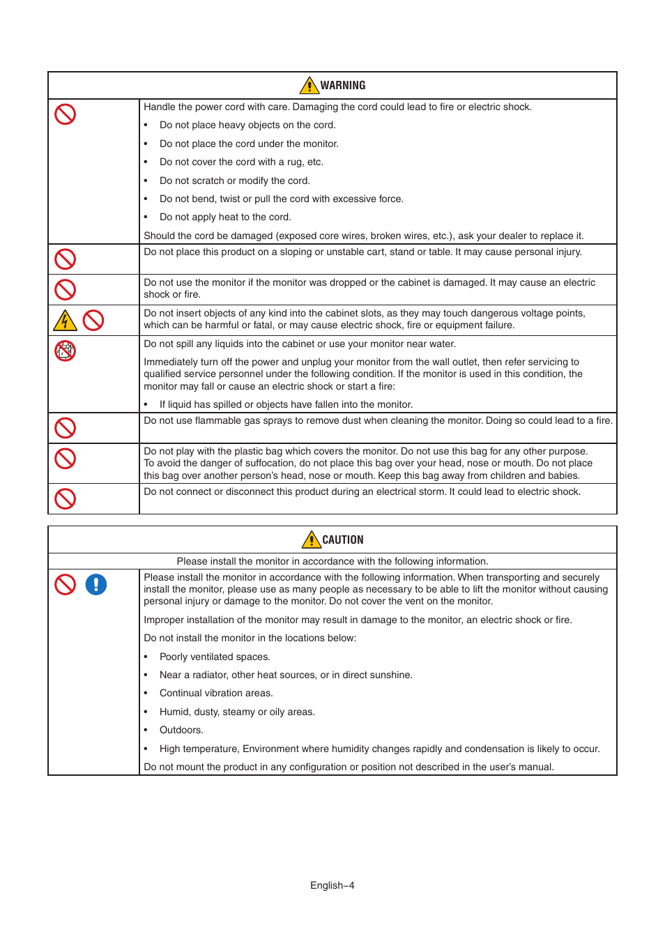 NEC MultiSync E172M-BK 17" 5:4 TN Monitor User Manual | Page 6 / 28