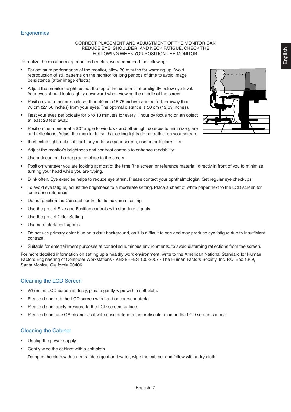 NEC MultiSync E172M-BK 17" 5:4 TN Monitor User Manual | Page 9 / 28