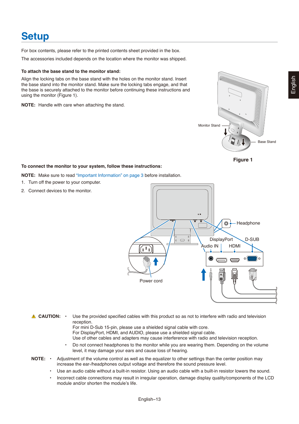 Setup | NEC AccuSync AS173M 17" 5:4 TN Monitor User Manual | Page 15 / 31