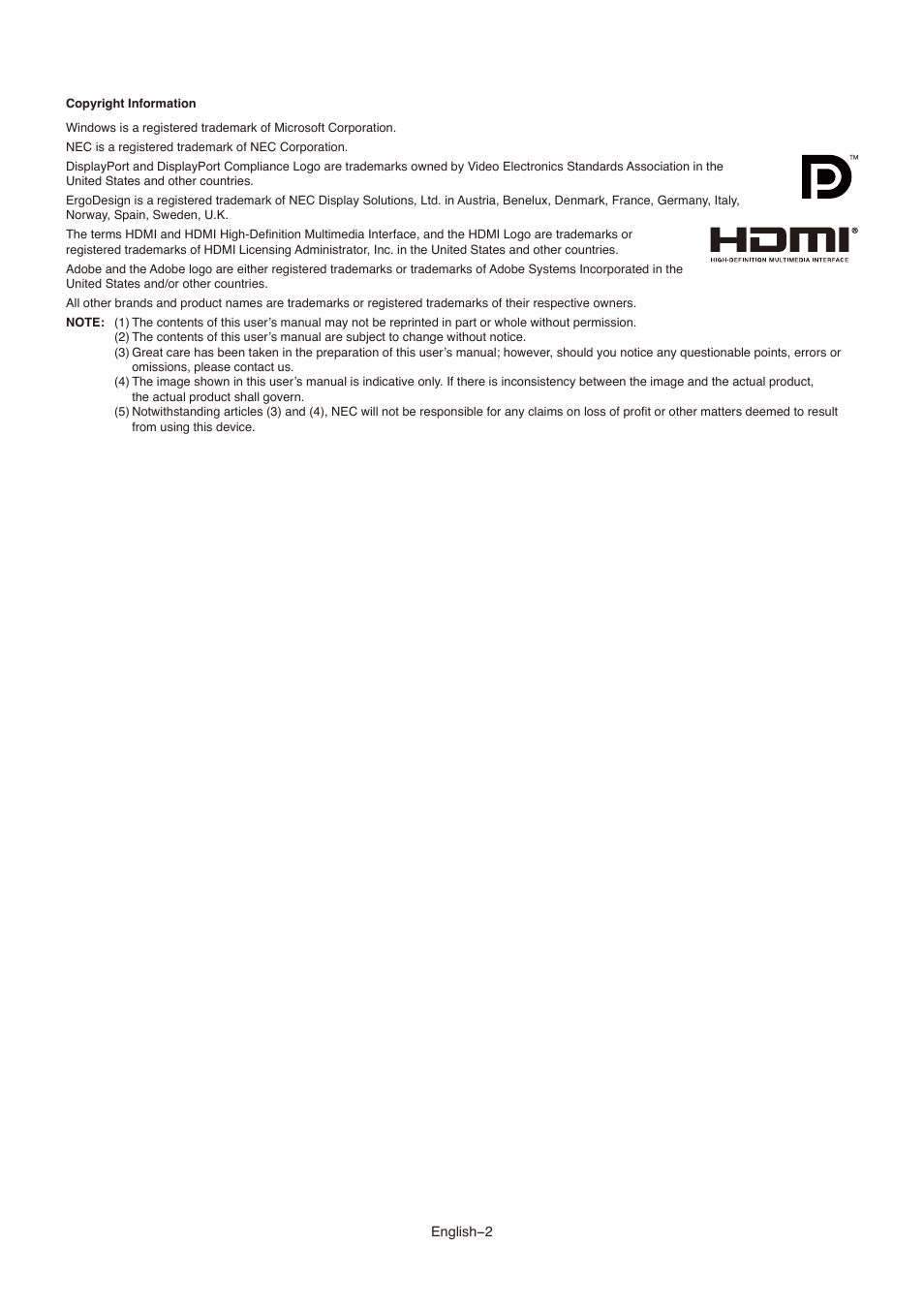 NEC AccuSync AS173M 17" 5:4 TN Monitor User Manual | Page 4 / 31