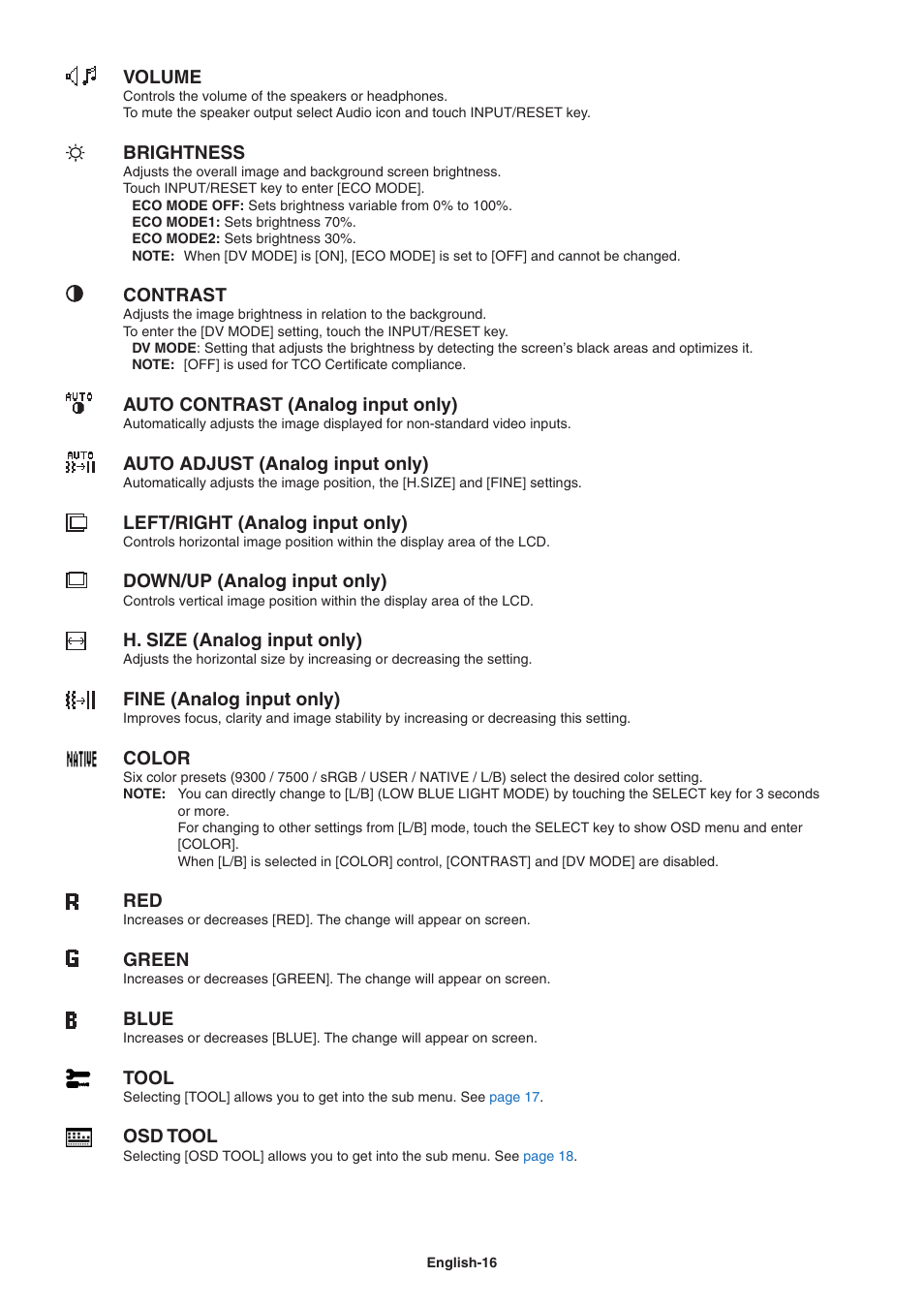 NEC E242N-BK 24" 16:9 IPS Monitor User Manual | Page 18 / 25