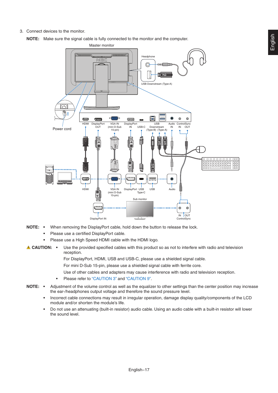 English | NEC MultiSync EA242F-BK 23.8" 16:9 IPS Monitor User Manual | Page 19 / 50