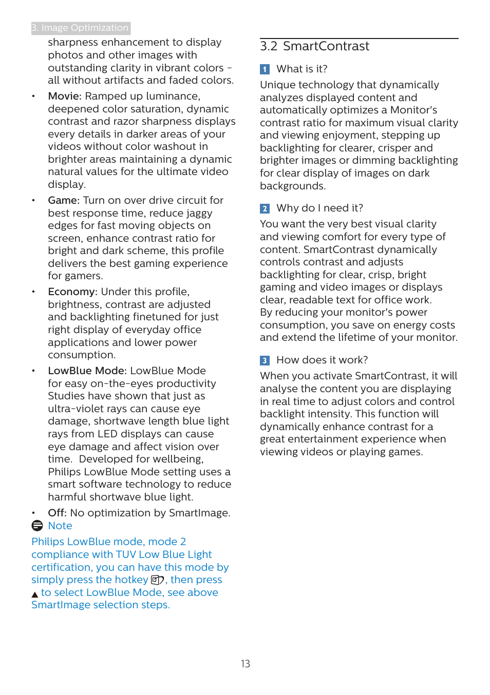 2 smartcontrast | Philips 243B1 23.8" 16:9 USB Type-C IPS Monitor User Manual | Page 15 / 36