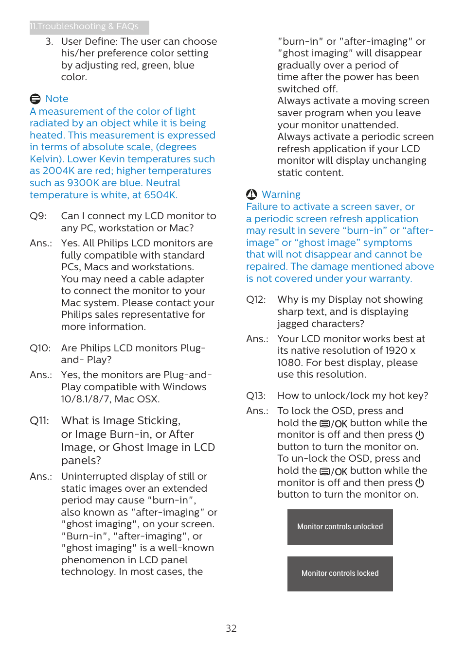 Philips 243B1 23.8" 16:9 USB Type-C IPS Monitor User Manual | Page 34 / 36