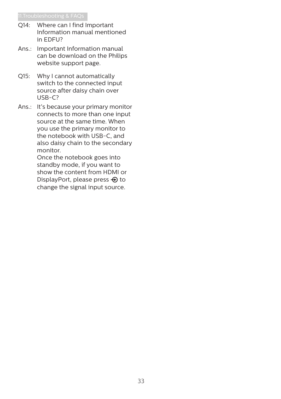 Philips 243B1 23.8" 16:9 USB Type-C IPS Monitor User Manual | Page 35 / 36