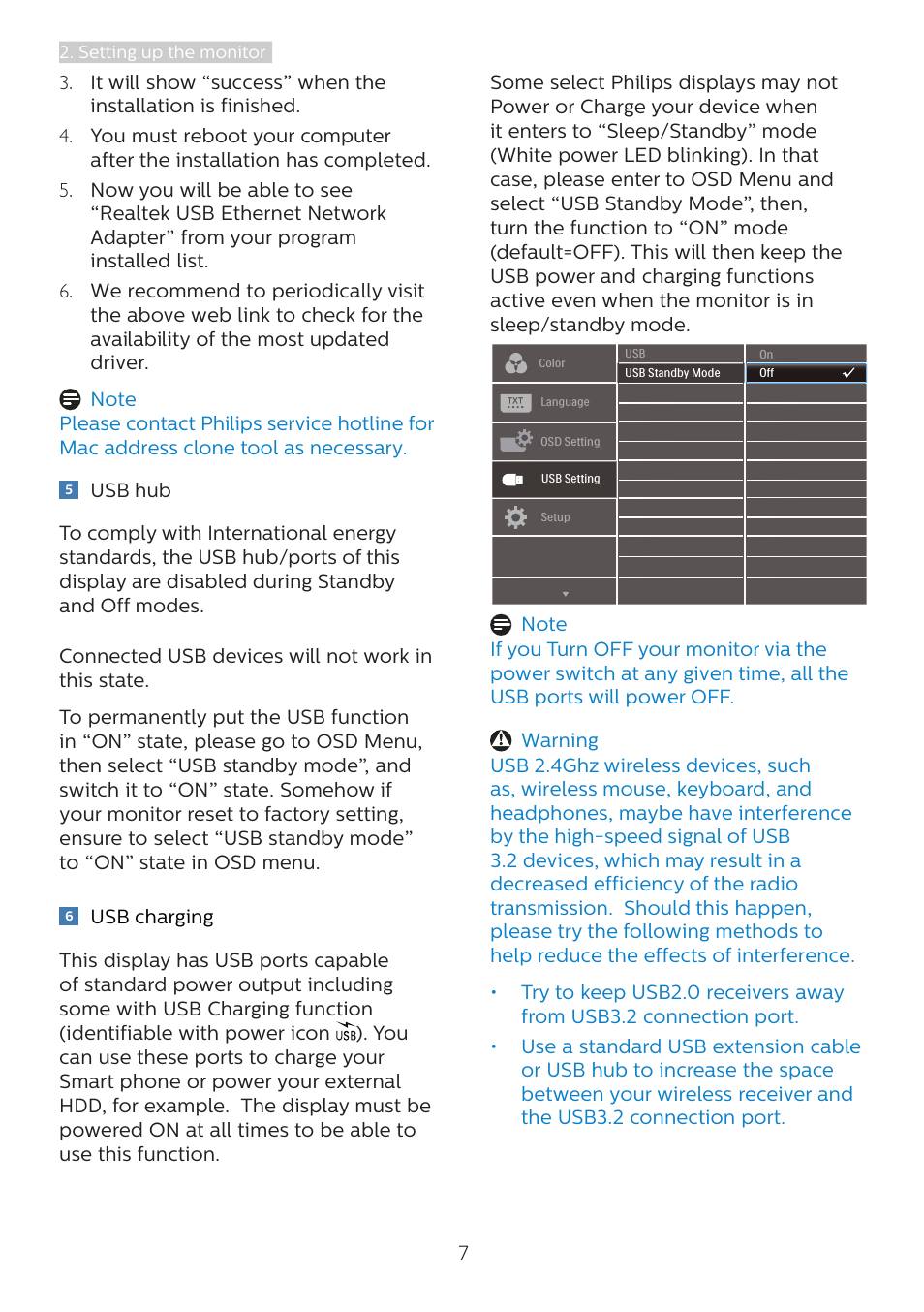 Philips 243B1 23.8" 16:9 USB Type-C IPS Monitor User Manual | Page 9 / 36