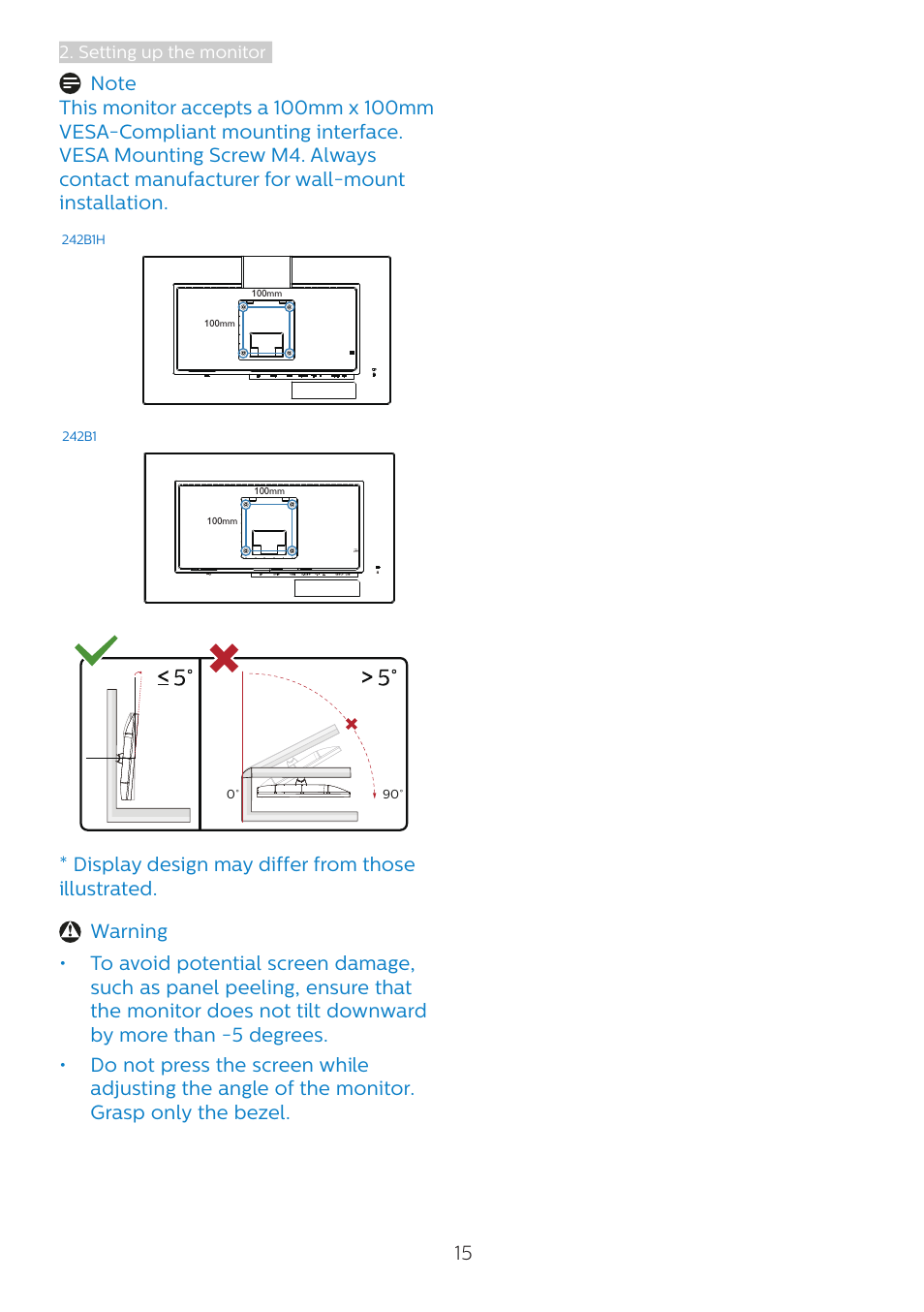 Philips 242B1H 23.8" 16:9 Adaptive-Sync IPS Monitor User Manual | Page 17 / 38