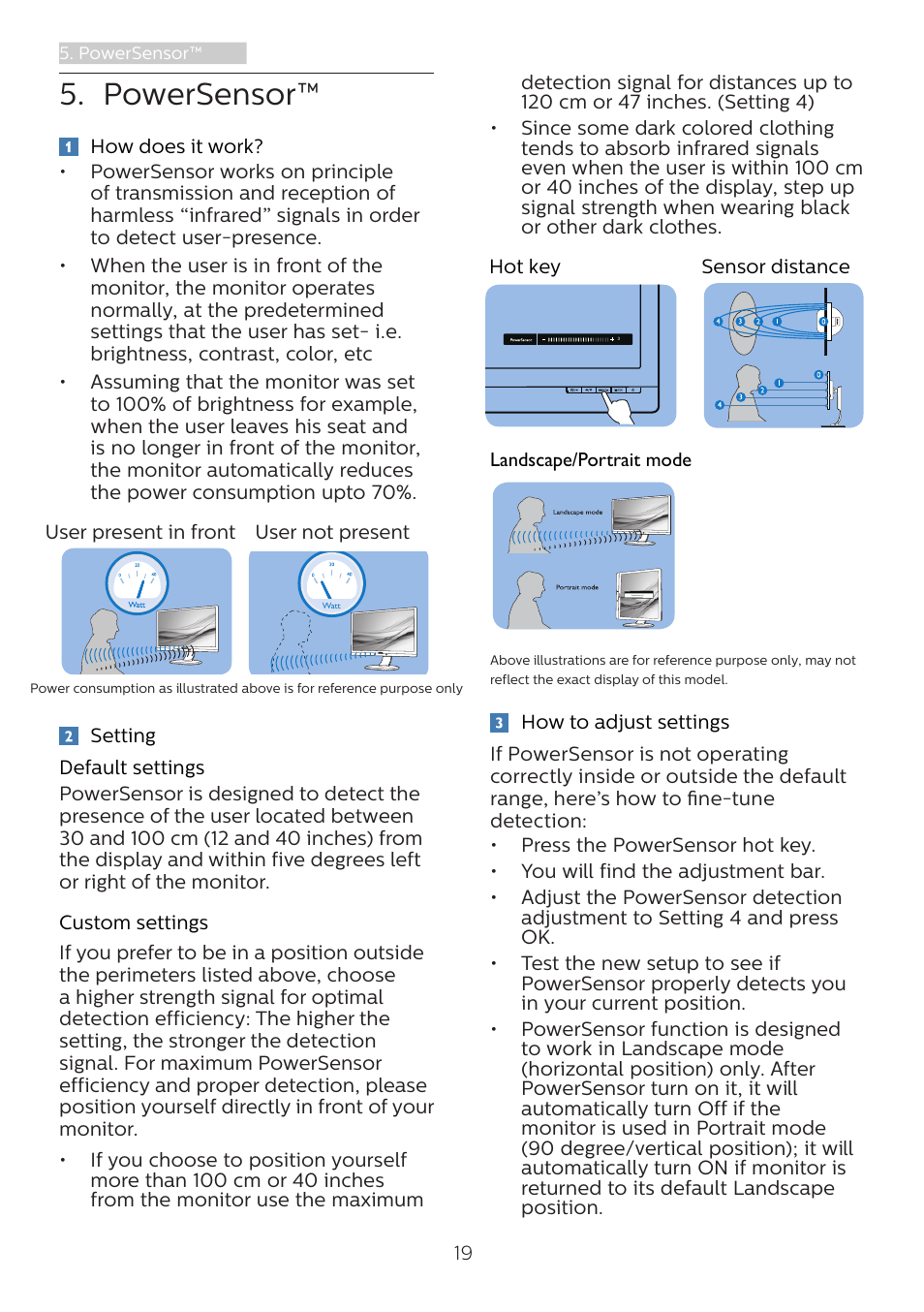 Powersensor | Philips 242B1H 23.8" 16:9 Adaptive-Sync IPS Monitor User Manual | Page 21 / 38