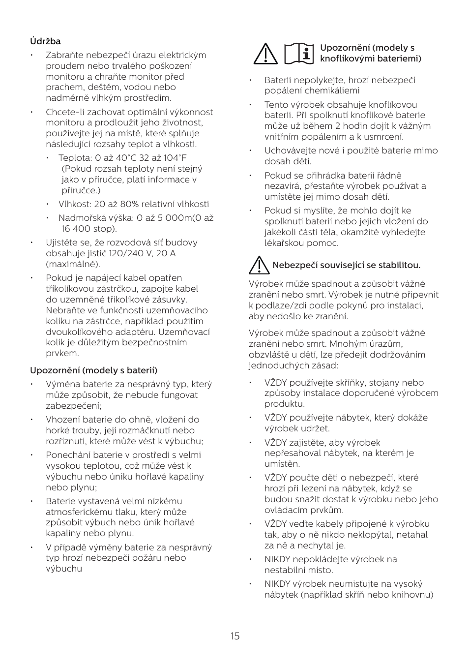 Philips 6000 Series 44.5" SuperWide 32:9 1440p HDR Curved Business Monitor User Manual | Page 15 / 108