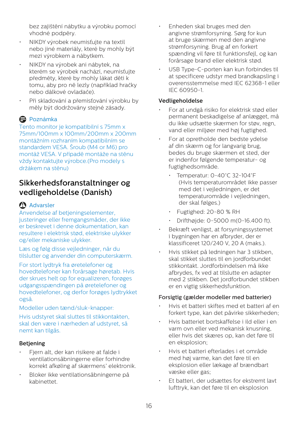 Philips 6000 Series 44.5" SuperWide 32:9 1440p HDR Curved Business Monitor User Manual | Page 16 / 108