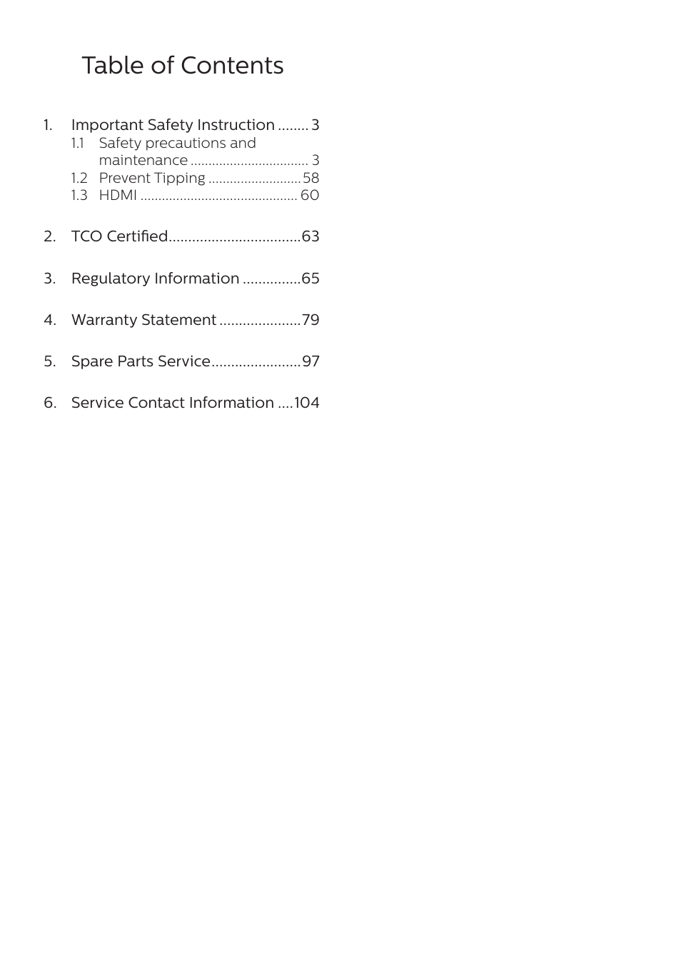 Philips 6000 Series 44.5" SuperWide 32:9 1440p HDR Curved Business Monitor User Manual | Page 2 / 108