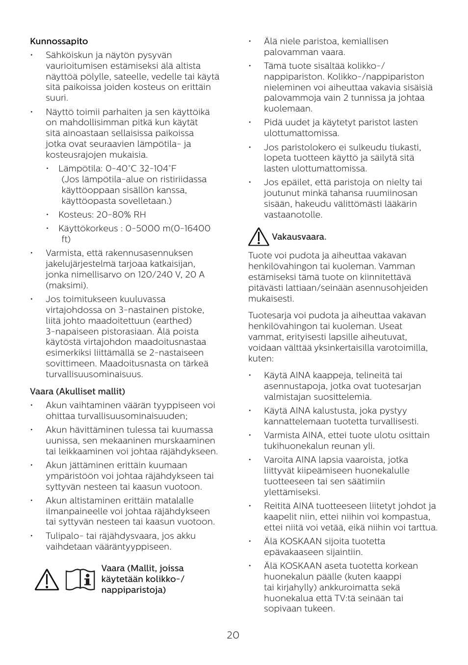 Philips 6000 Series 44.5" SuperWide 32:9 1440p HDR Curved Business Monitor User Manual | Page 20 / 108