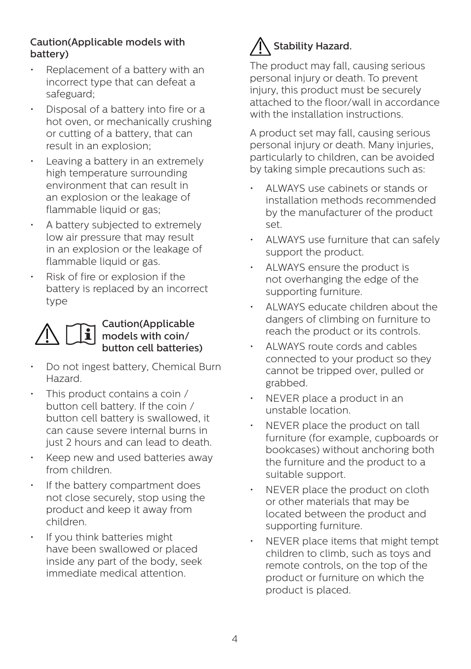 Philips 6000 Series 44.5" SuperWide 32:9 1440p HDR Curved Business Monitor User Manual | Page 4 / 108