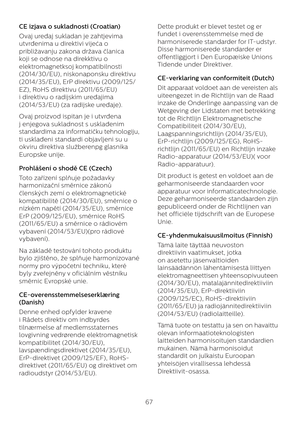 Philips 6000 Series 44.5" SuperWide 32:9 1440p HDR Curved Business Monitor User Manual | Page 67 / 108
