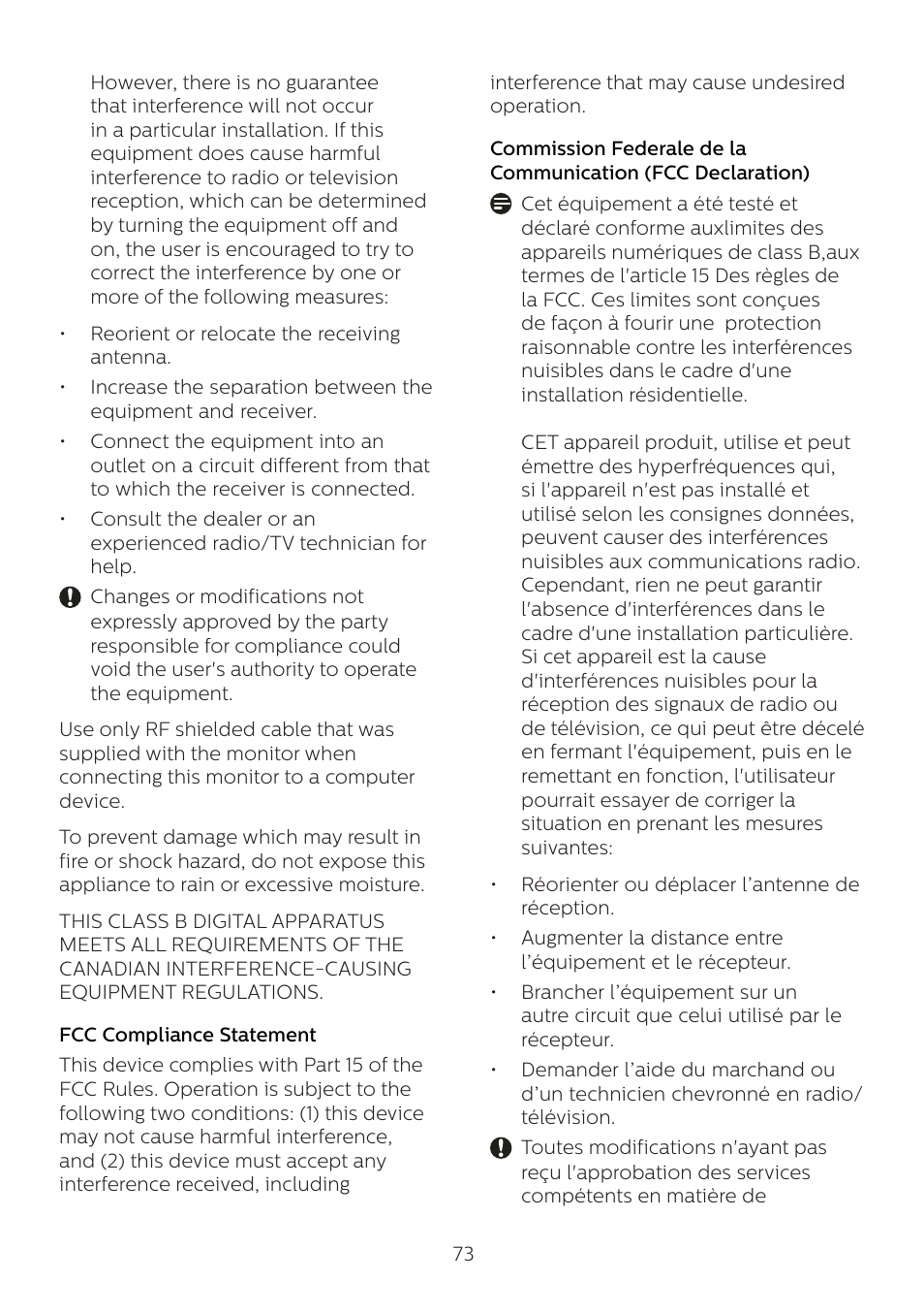 Philips 6000 Series 44.5" SuperWide 32:9 1440p HDR Curved Business Monitor User Manual | Page 73 / 108