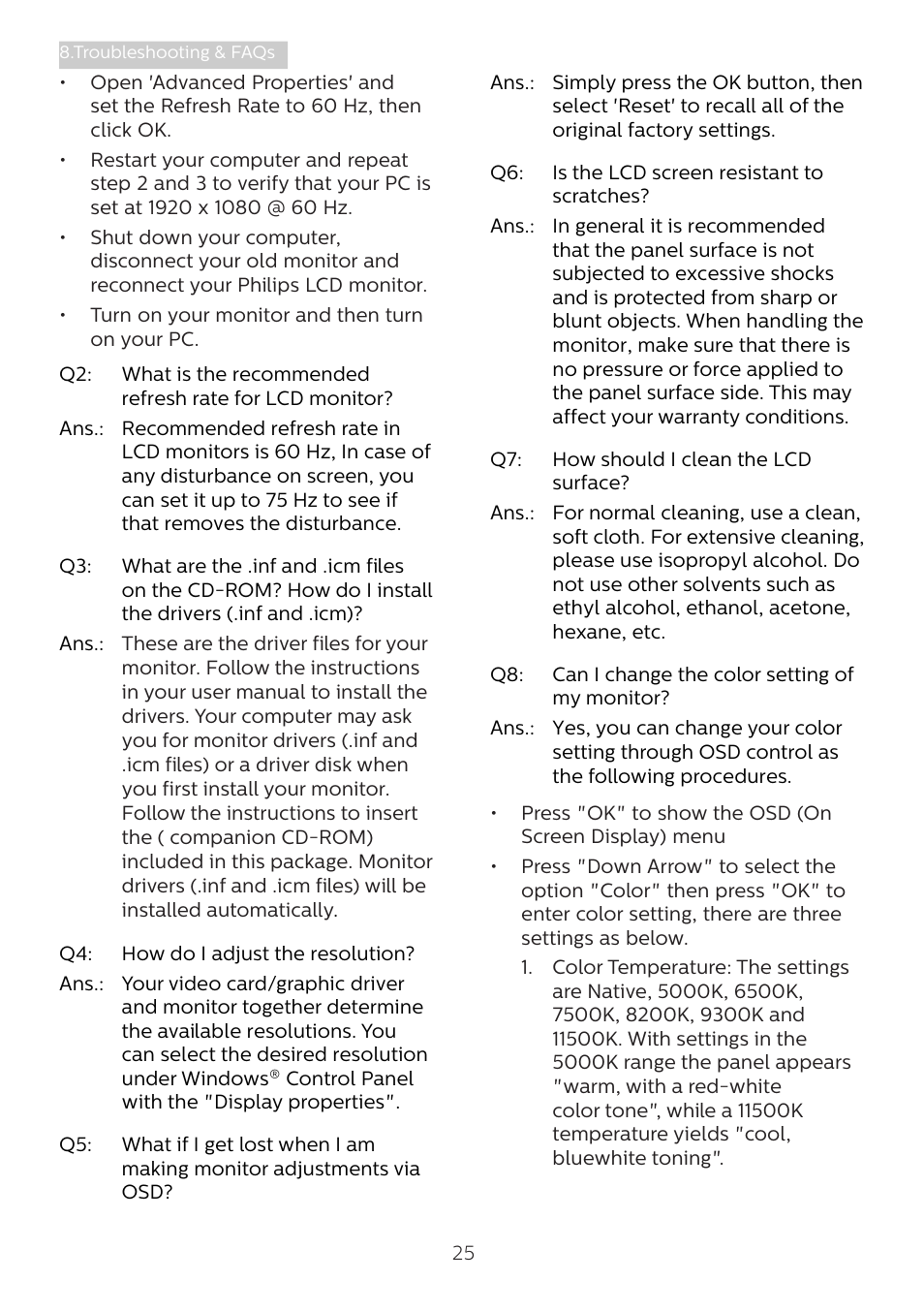 Philips 242B9T 23.8" 16:9 IPS Touchscreen Monitor User Manual | Page 27 / 30