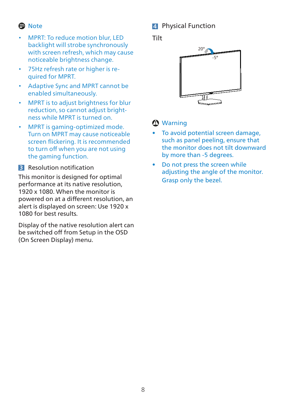 Philips 32E1N3100LA 31.5" Monitor User Manual | Page 10 / 29