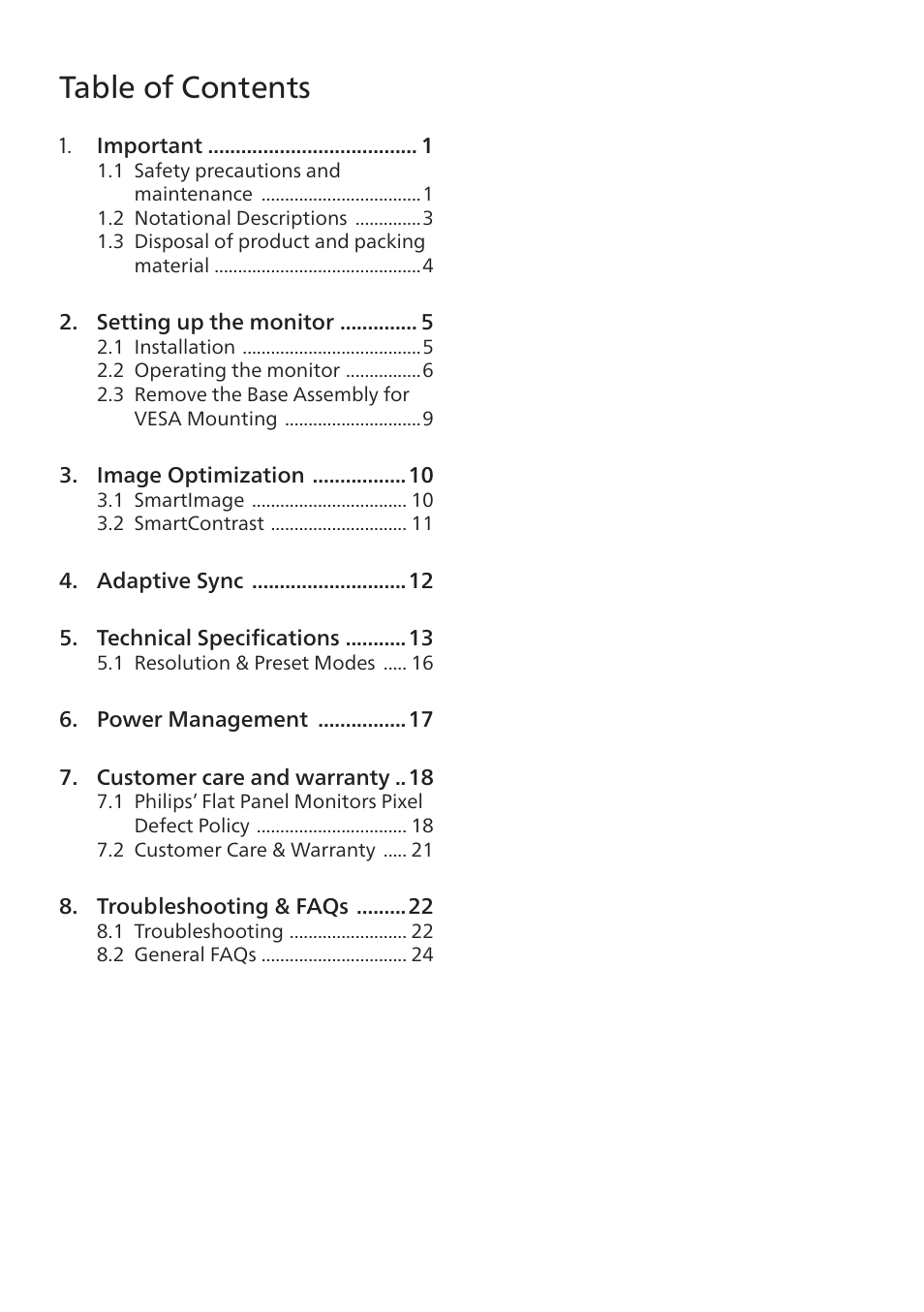 Philips 32E1N3100LA 31.5" Monitor User Manual | Page 2 / 29