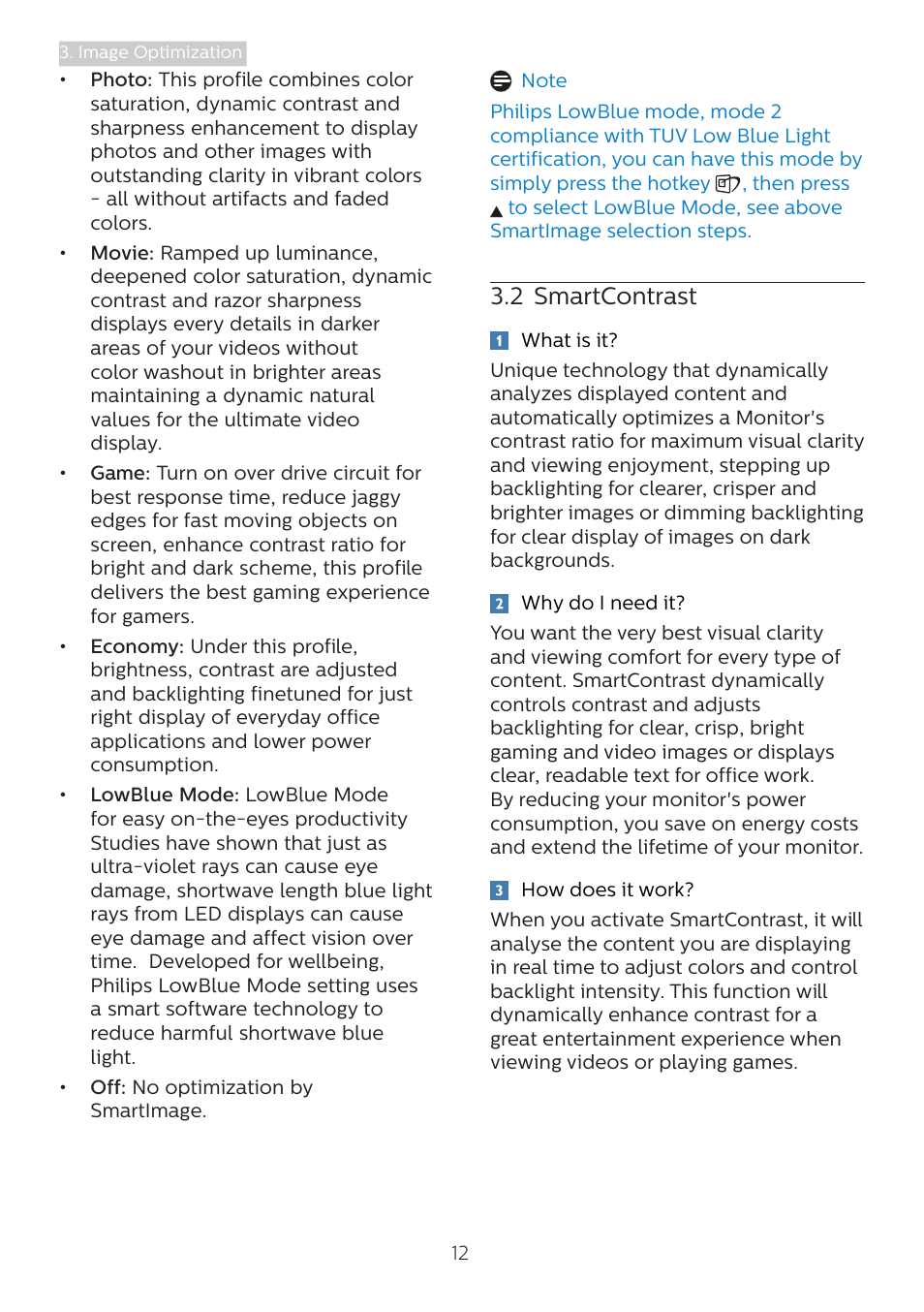 2 smartcontrast | Philips 221B8LJEB 21.5" 16:9 LCD Monitor User Manual | Page 14 / 30