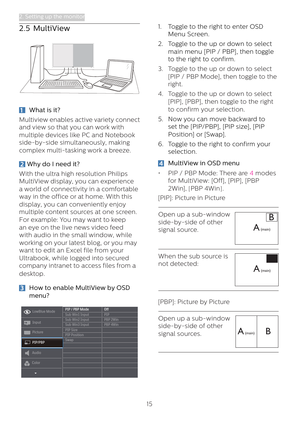 5 multiview | Philips 439P1 42.5" 4K HDR USB Type-C Docking Monitor User Manual | Page 17 / 39