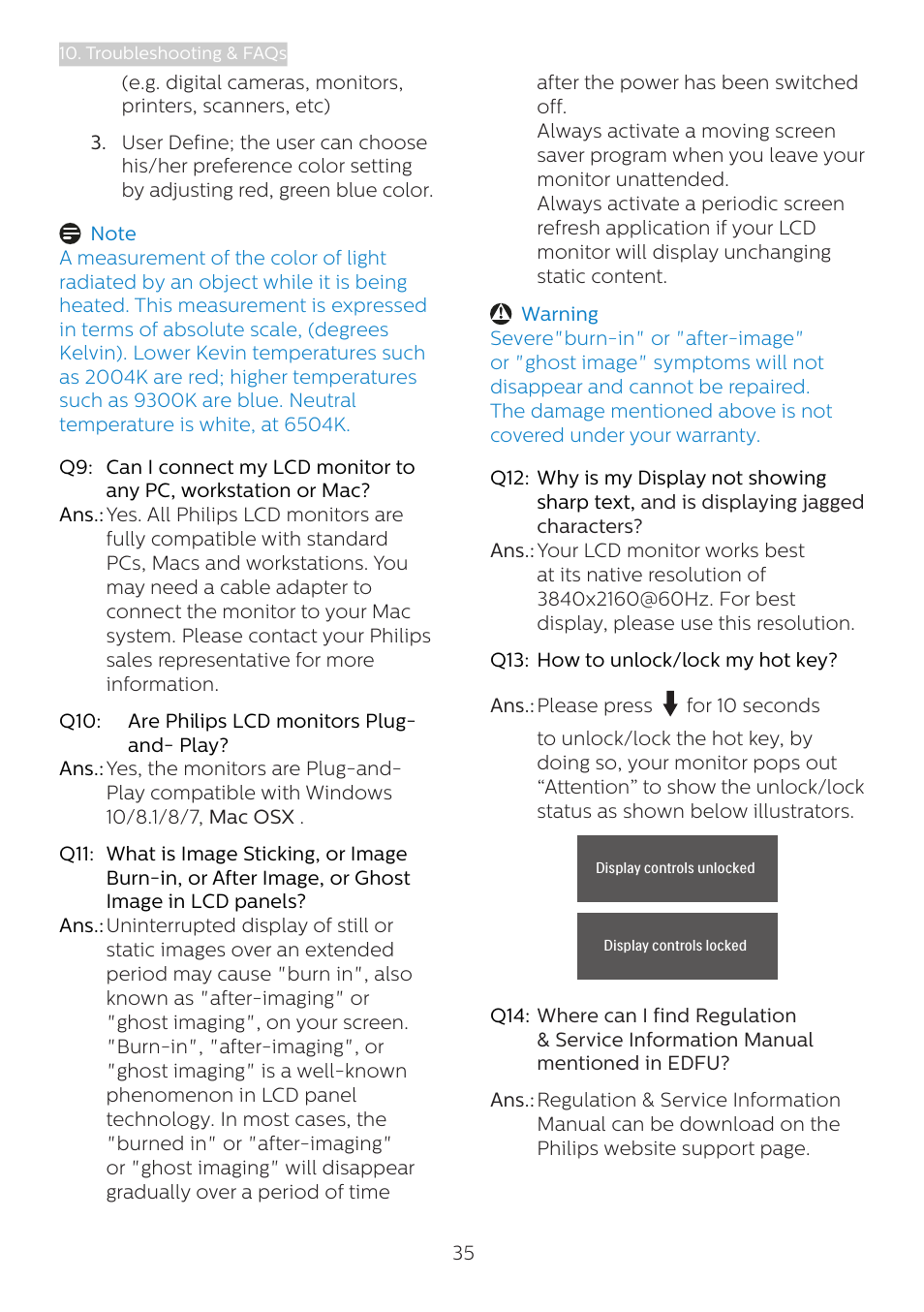 Philips 439P1 42.5" 4K HDR USB Type-C Docking Monitor User Manual | Page 37 / 39