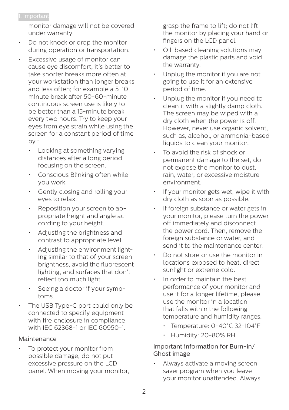 Philips 439P1 42.5" 4K HDR USB Type-C Docking Monitor User Manual | Page 4 / 39