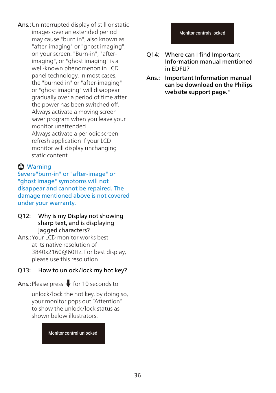 Philips 7000 Series 27" 4K HDR Monitor User Manual | Page 38 / 40