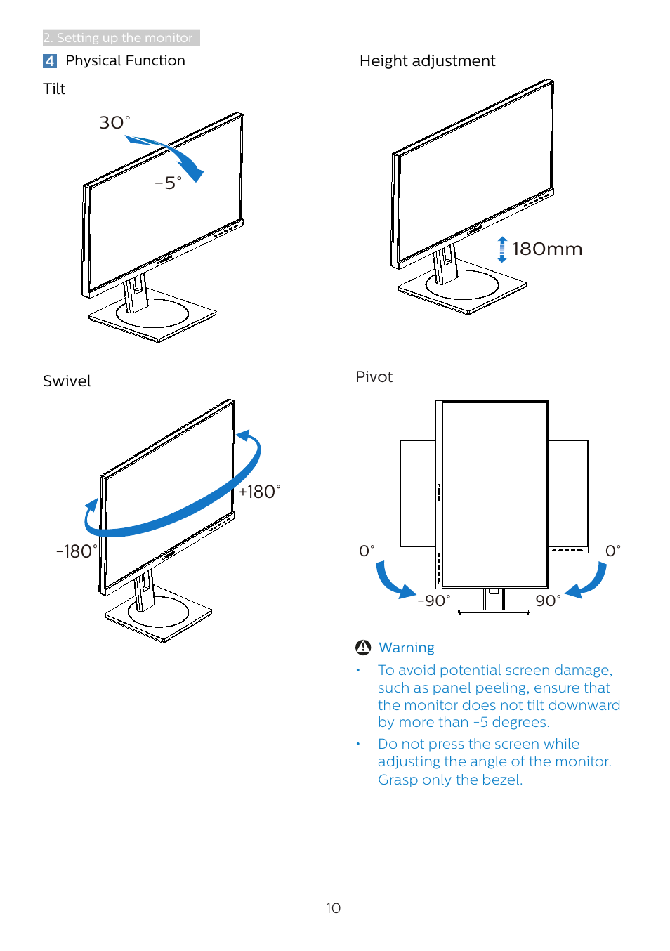 Philips 328B1 31.5" 4K Monitor User Manual | Page 12 / 35