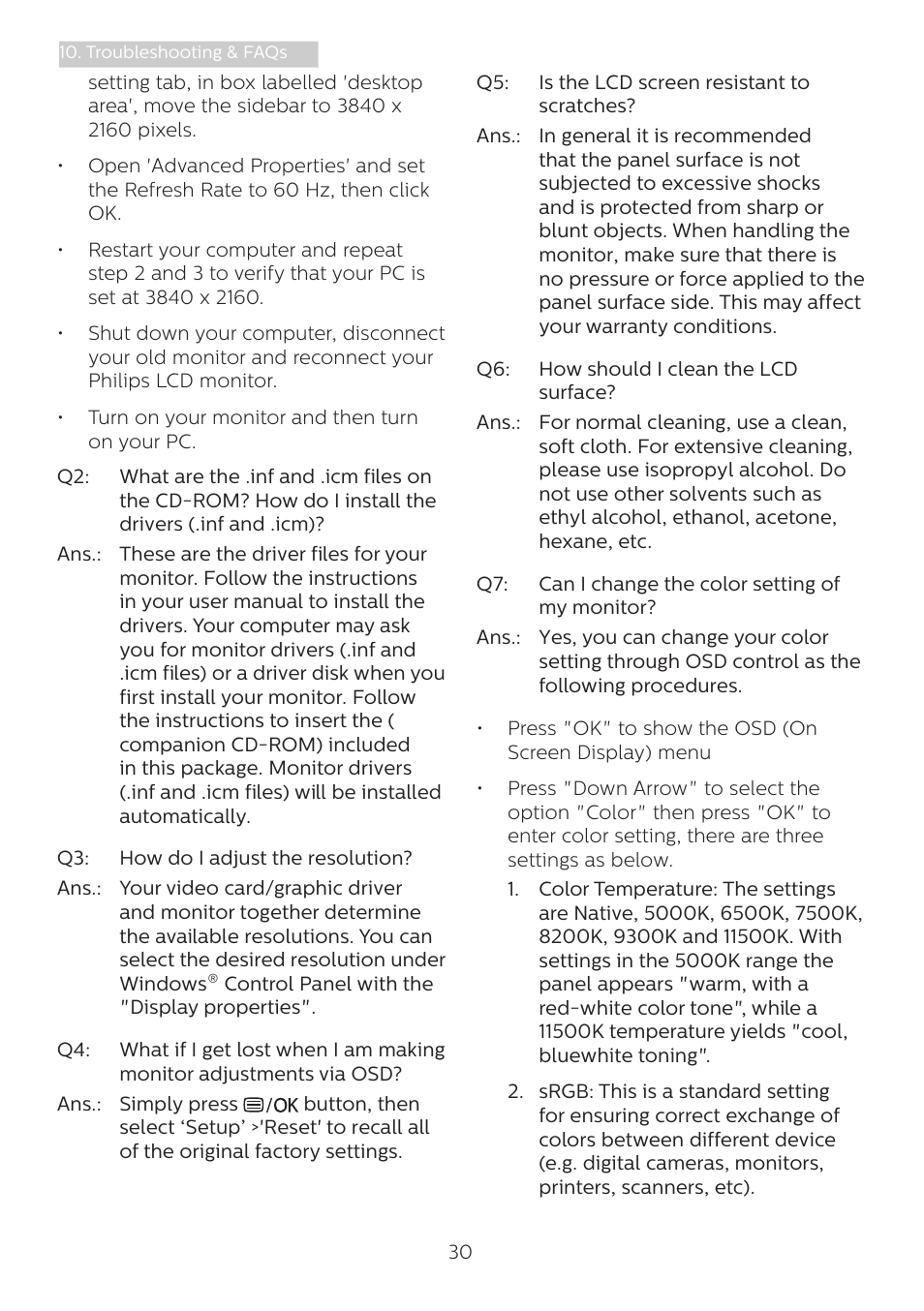 Philips 328B1 31.5" 4K Monitor User Manual | Page 32 / 35