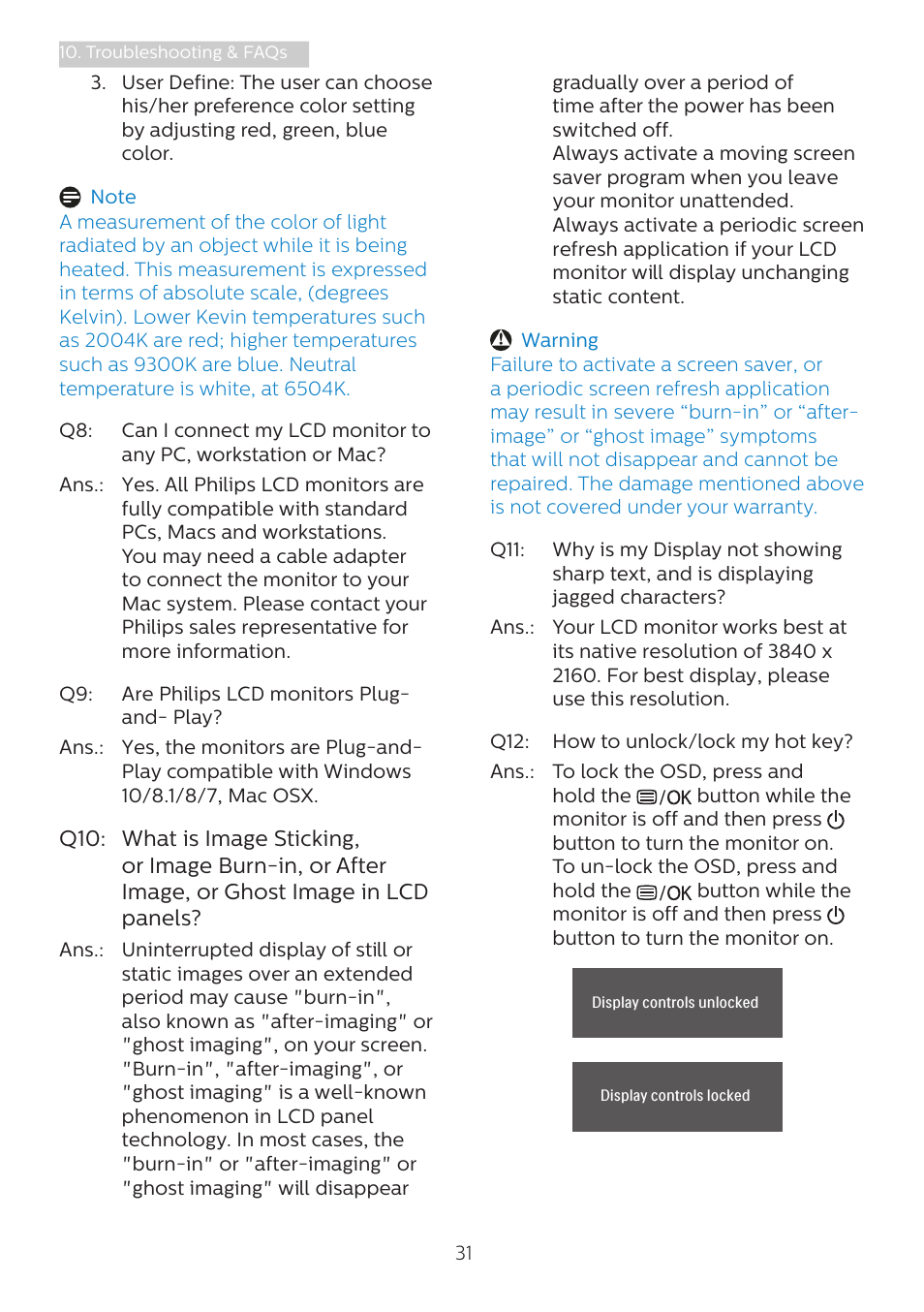 Philips 328B1 31.5" 4K Monitor User Manual | Page 33 / 35