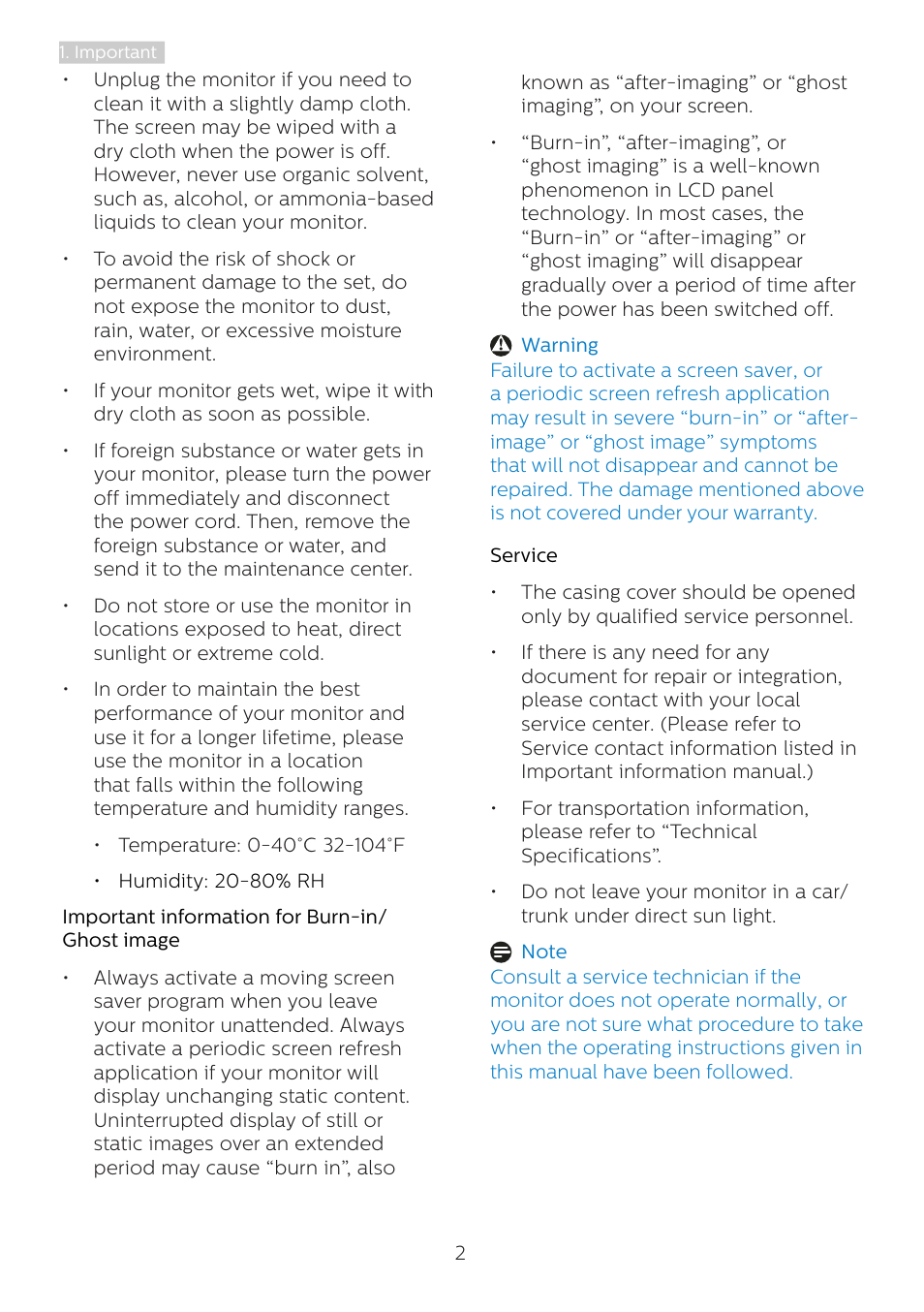 Philips 328B1 31.5" 4K Monitor User Manual | Page 4 / 35