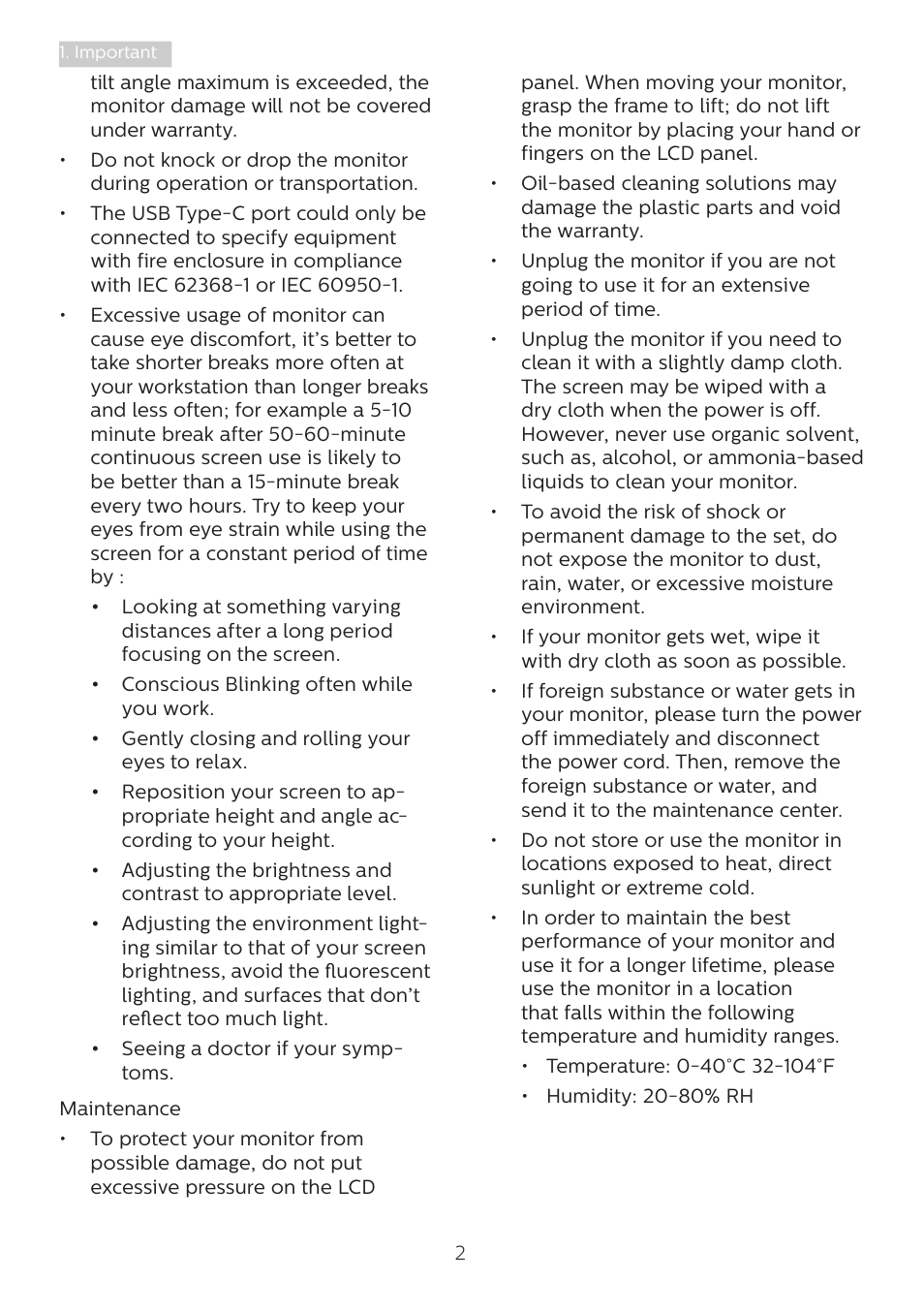 Philips 279P1 27" 4K Monitor with USB Type-C Docking User Manual | Page 4 / 37