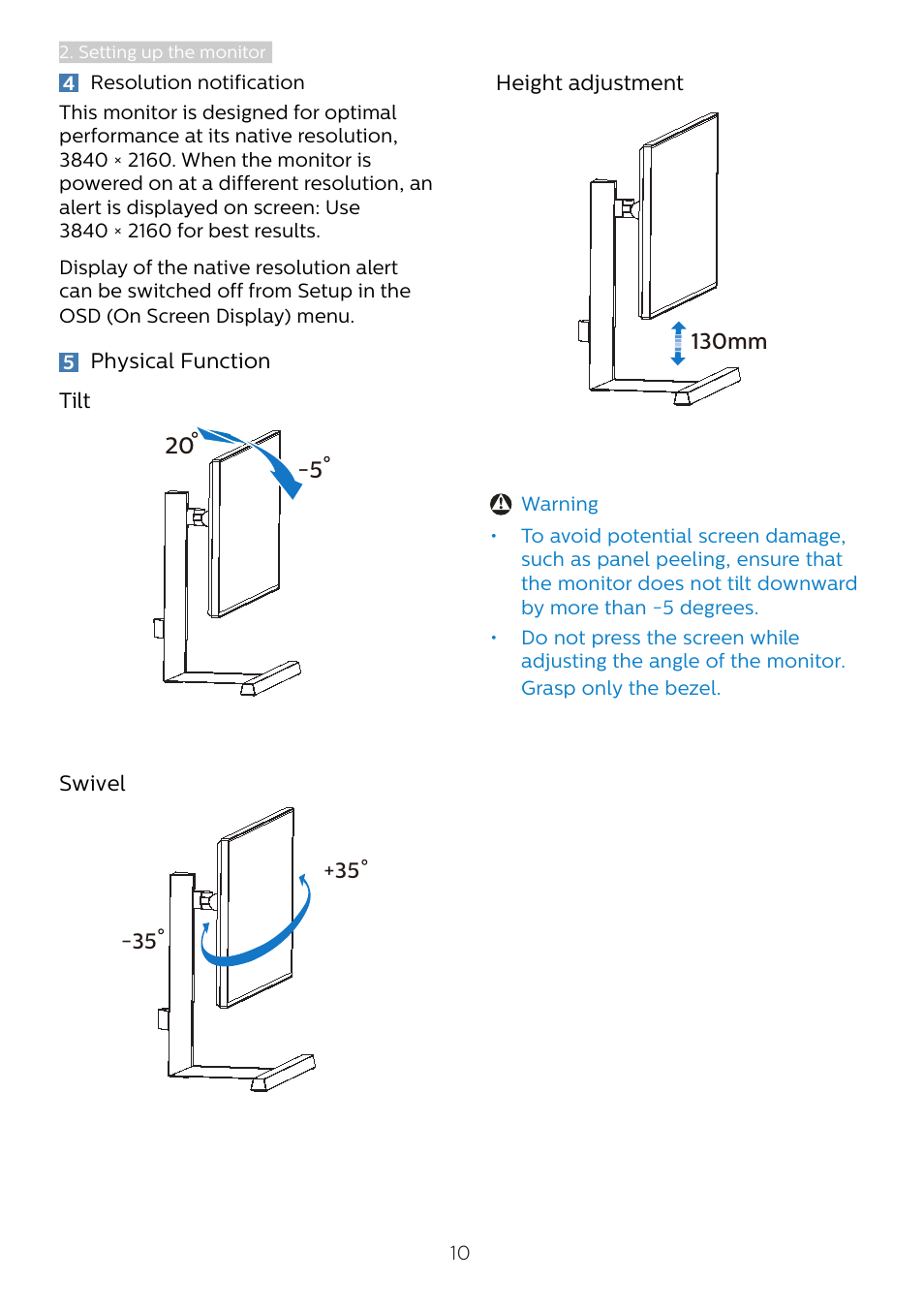 Philips Momentum 27" 4K HDR 144 Hz Gaming Monitor User Manual | Page 12 / 40