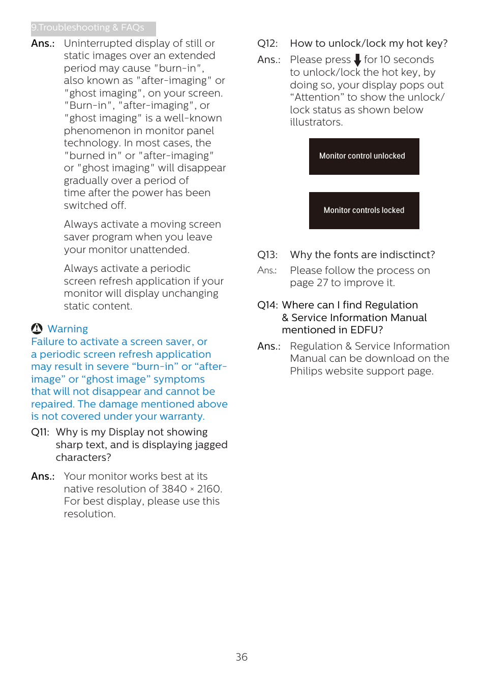 Philips Momentum 27" 4K HDR 144 Hz Gaming Monitor User Manual | Page 38 / 40