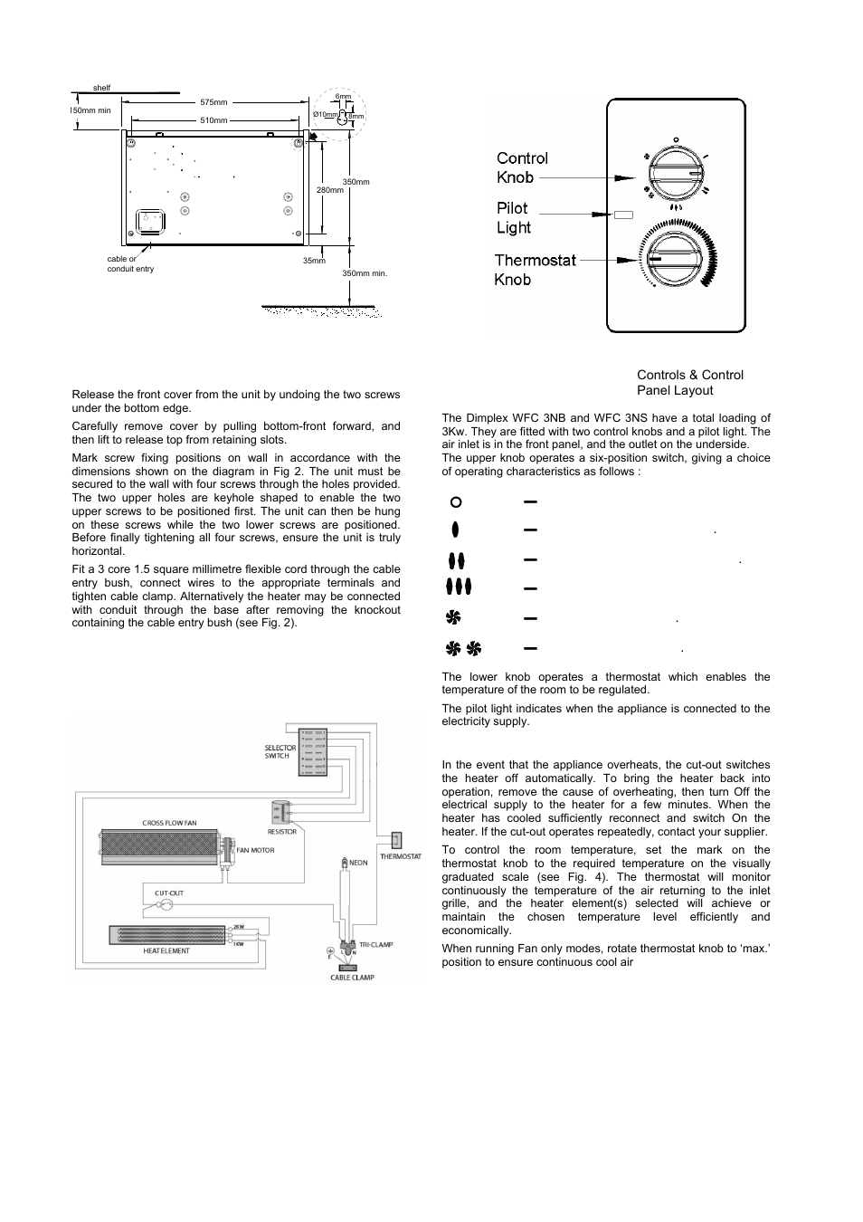 Procedure | Dimplex WFC 3NB User Manual | Page 2 / 4
