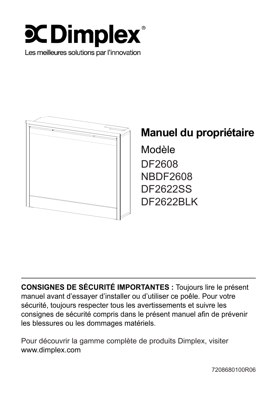 7208680100r06_fr, Manuel du propriétaire | Dimplex DF2622SS User Manual | Page 21 / 63