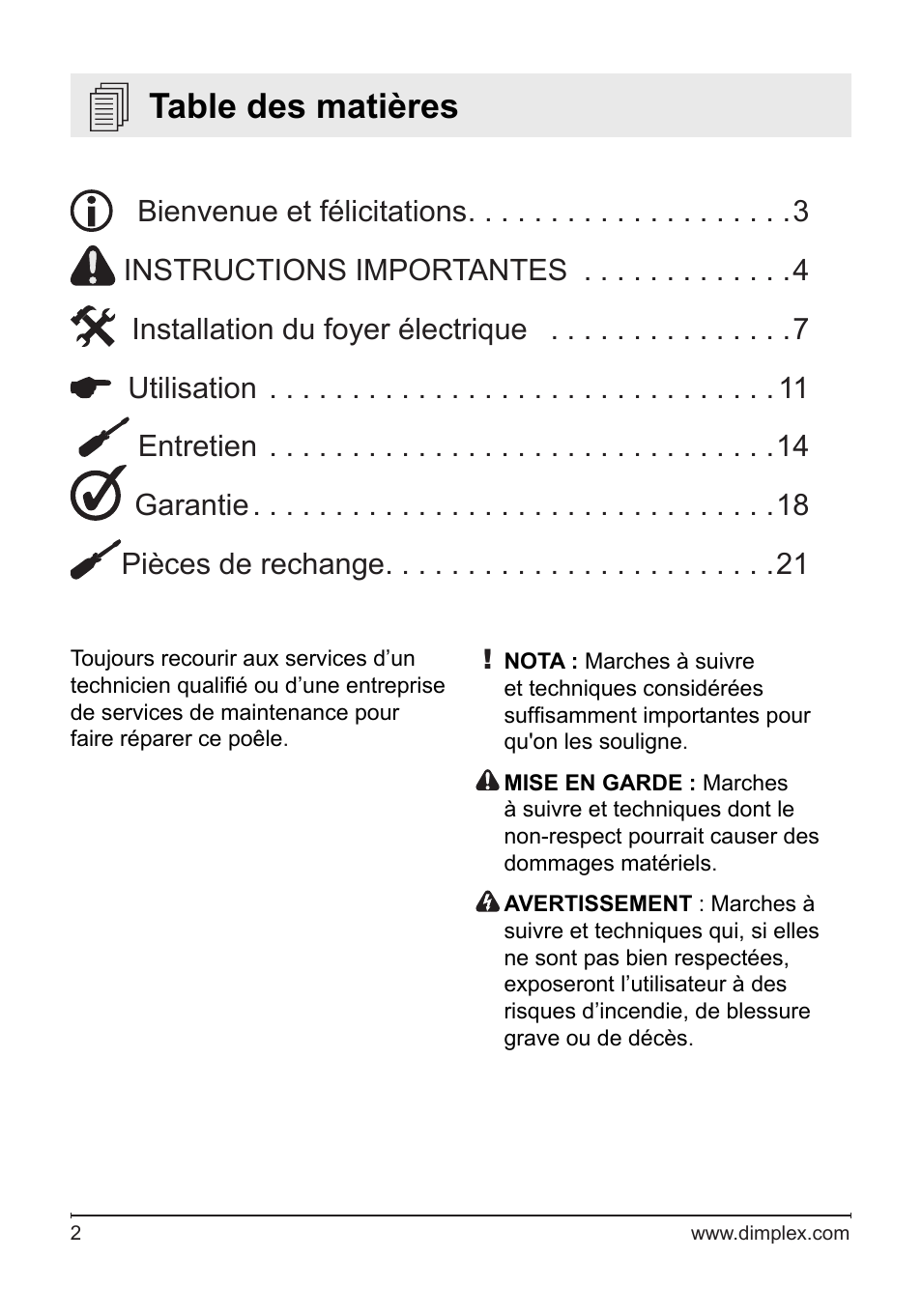 Dimplex DF2622SS User Manual | Page 22 / 63